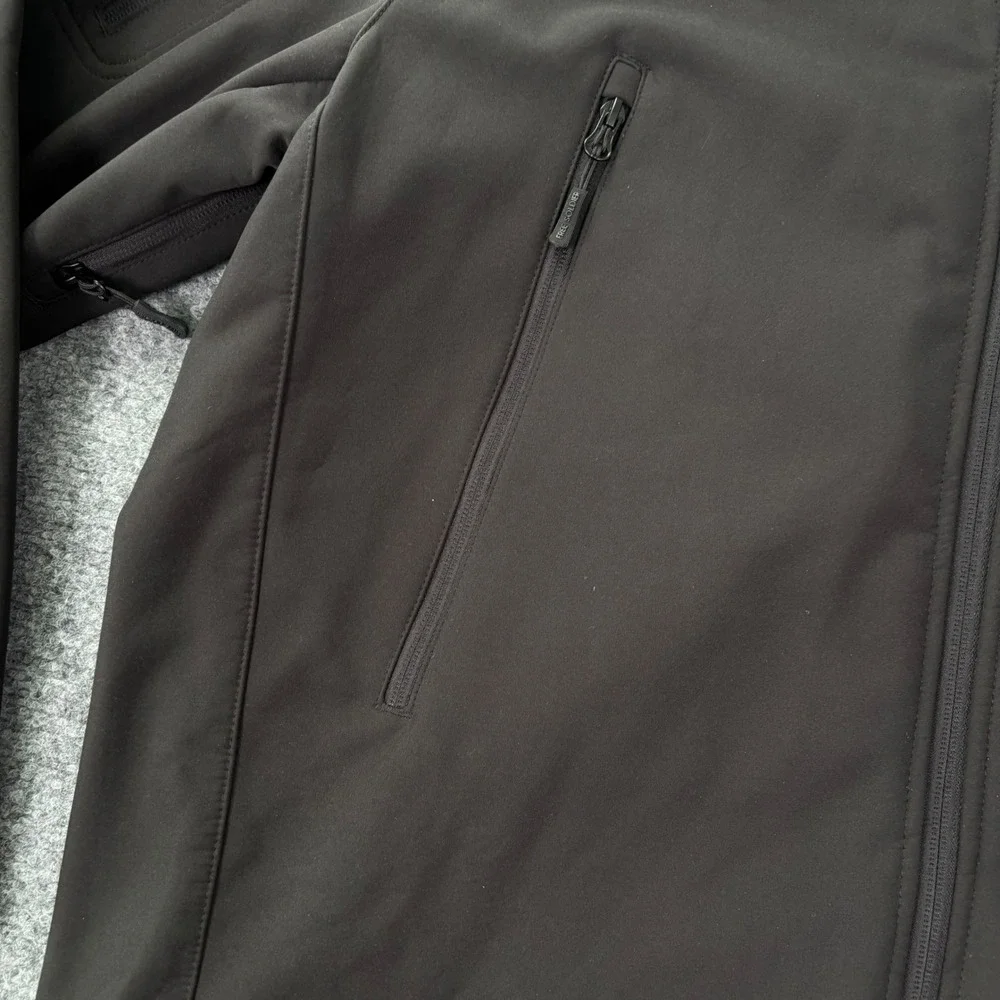 Free Soldier Mens‎ Tactical Softshell Jacket Black Hooded Military Outdoor Coat